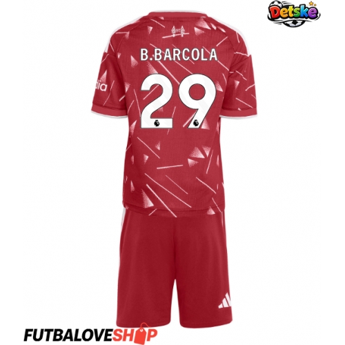 Dres Liverpool Bradley Barcola #29 Domáci pre deti 2026-27 Krátky Rukáv (+ trenírky)